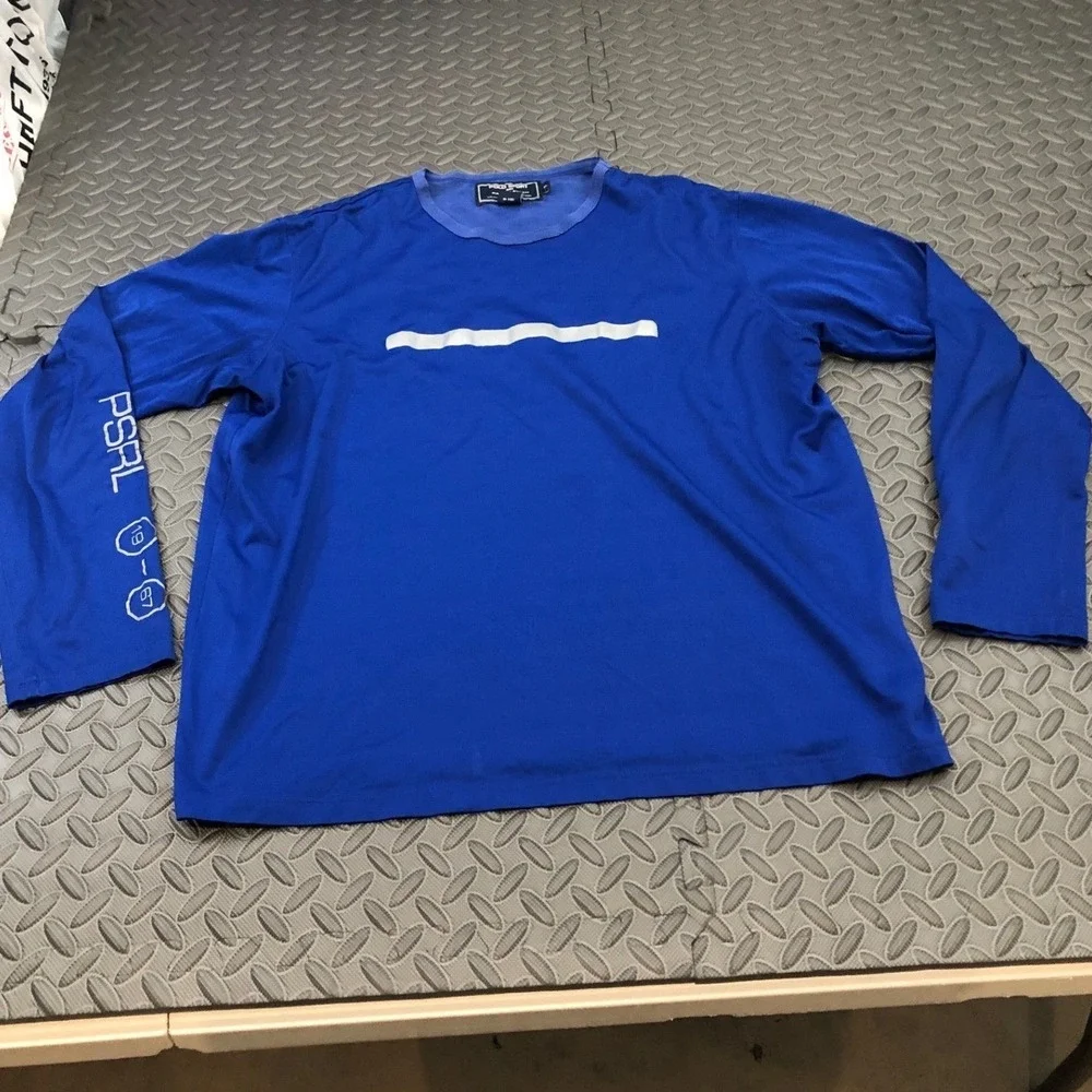Polo Sport Ralph Lauren Long Sleeve T-Shirt Mens XL Blue Graphic PSRL 1967